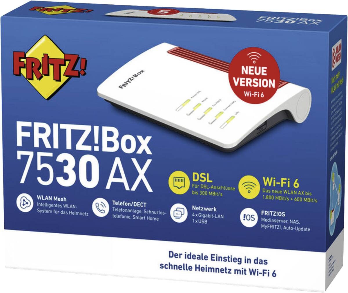 FRITZ!Box 7530 AX Weiß-Rot Produktbild 4