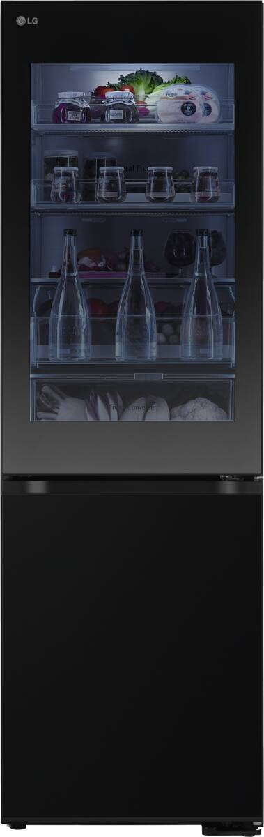 LG GBG5160CEV InstaView Kühl-Gefrierkombination Schwarz