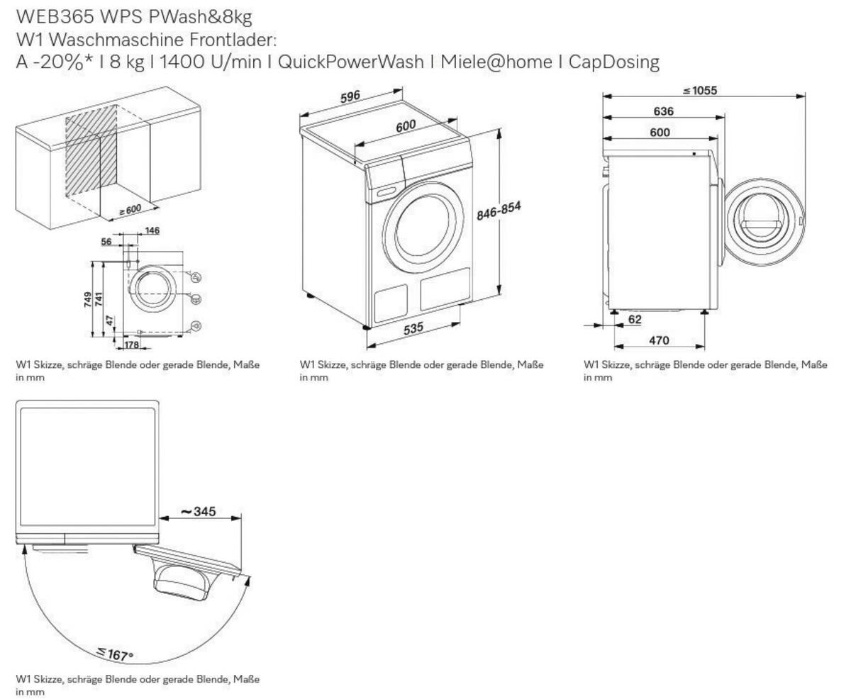 Miele WEB 365 WPS Waschmaschine Lotosweiß Produktbild 4