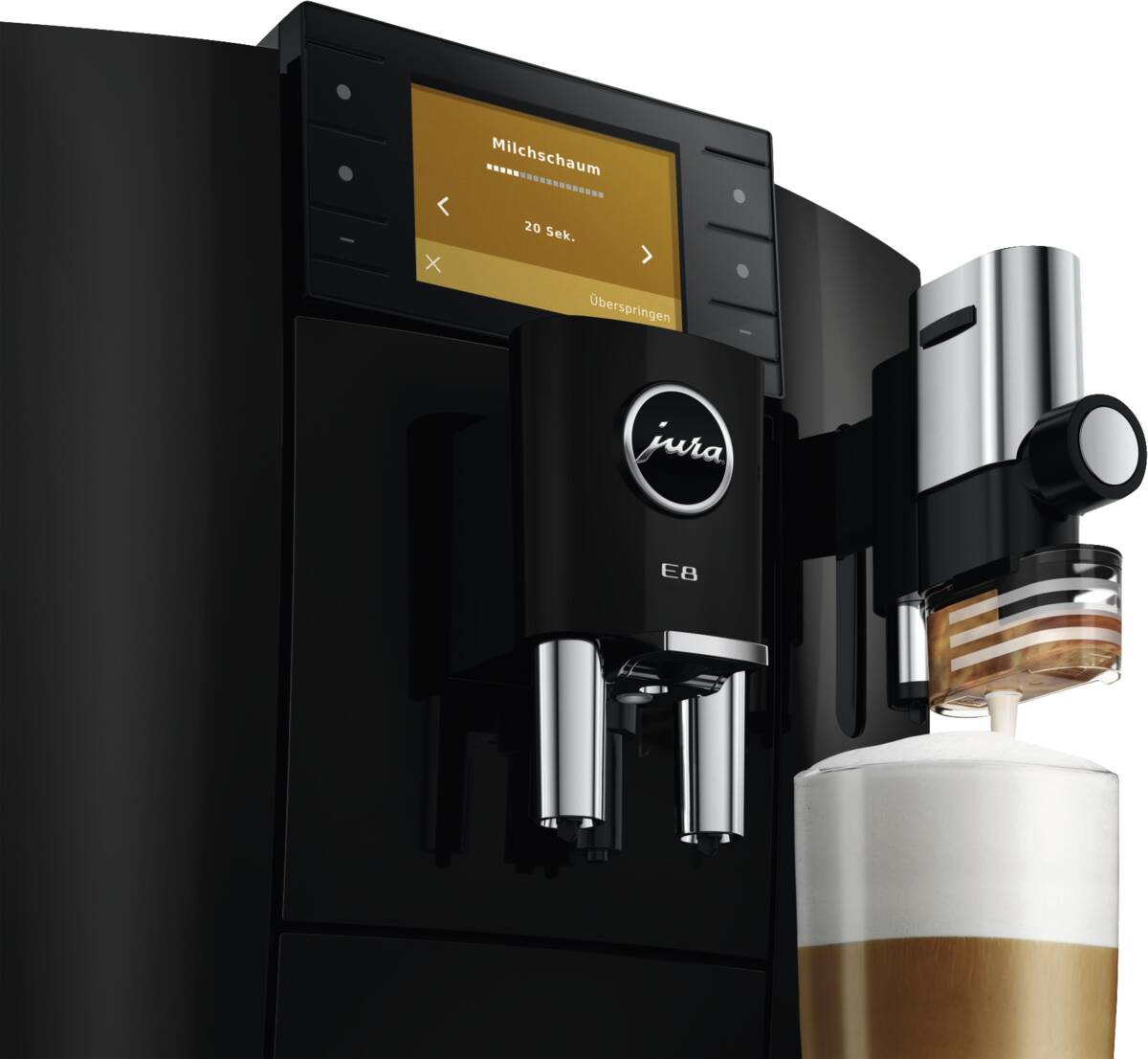 JURA E8 (ED) Piano Black Kaffeevollautomat Produktbild 6