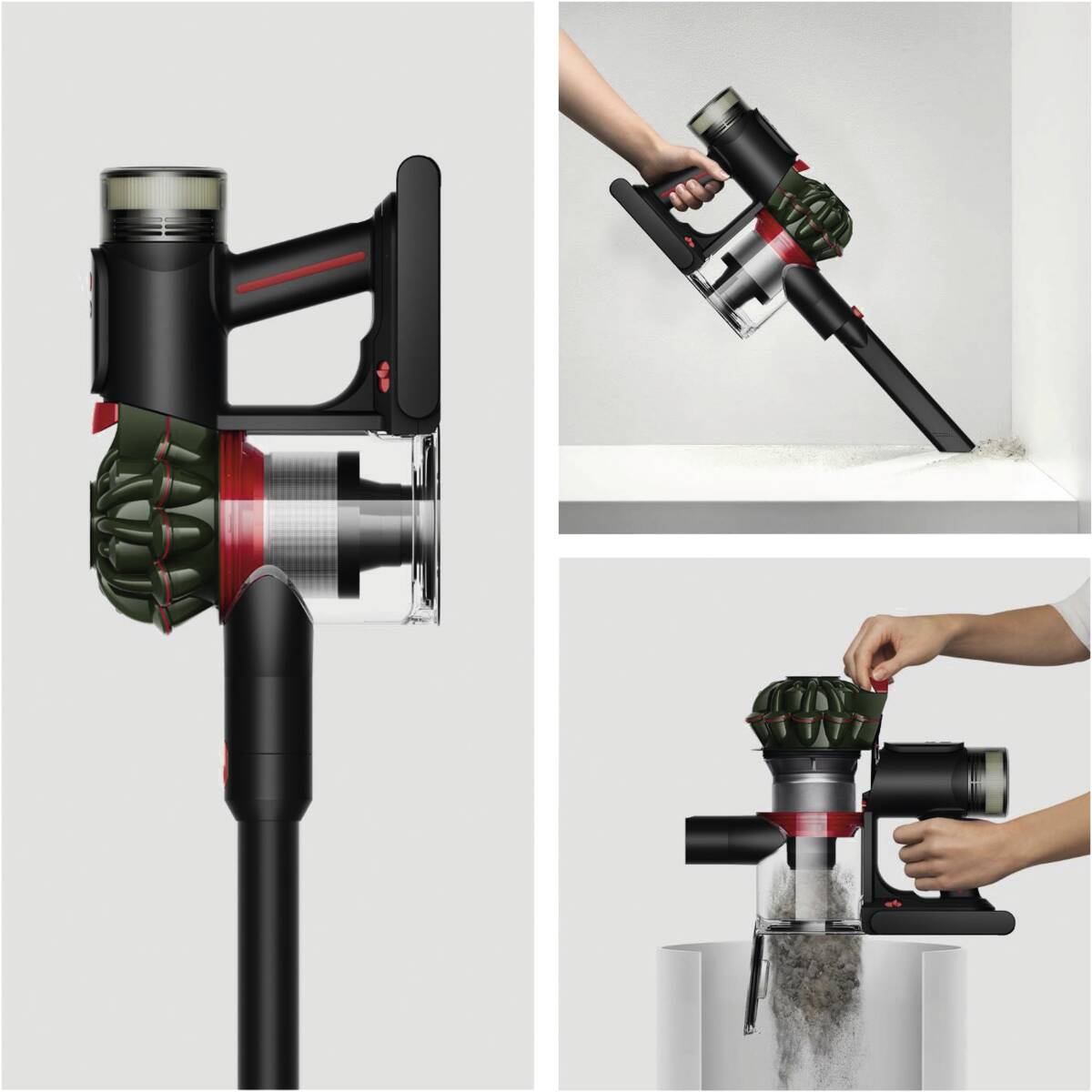 Dyson V8 Cyclone Schwarz-Grün Staubsauger Produktbild 2