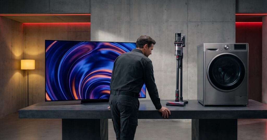 Technikexperte vergleicht Fernseher, Akku-Staubsauger und Waschmaschine